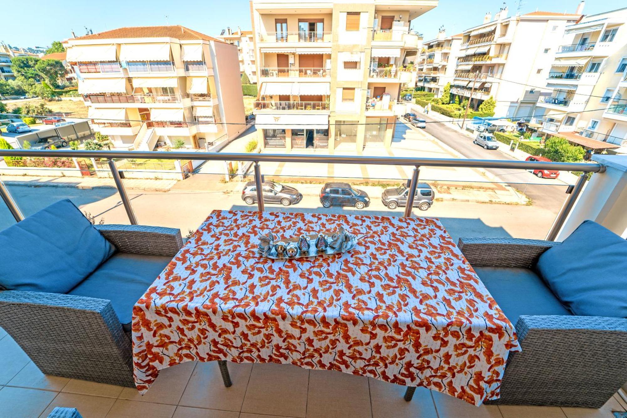 Luxury And Sunny Apartment 250 Mts From The Beach!! Peraía Kültér fotó
